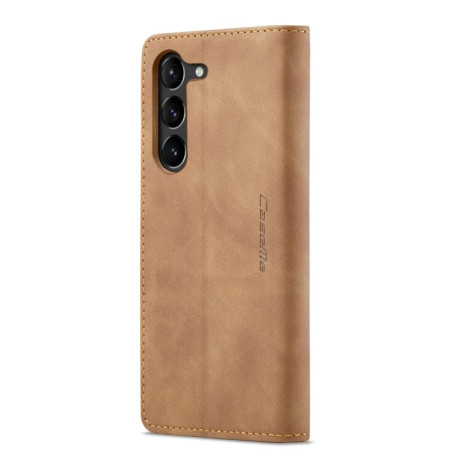 Кожаный чехол CaseMe-013 Multifunctional на Samsung Galaxy S24 - коричневый