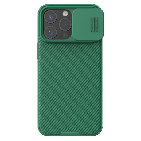 Ударозащитный чехол NILLKIN CamShield Pro на iPhone 15 Pro - зеленый