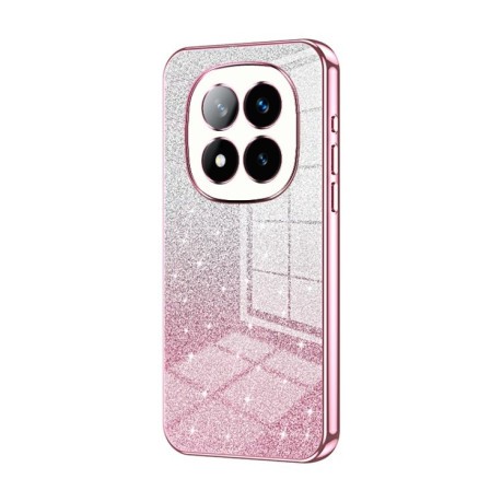 Ударозахисний чохол Gradient Glitter Powder Electroplated на Redmi Note 14 Pro+ 5G - рожевий