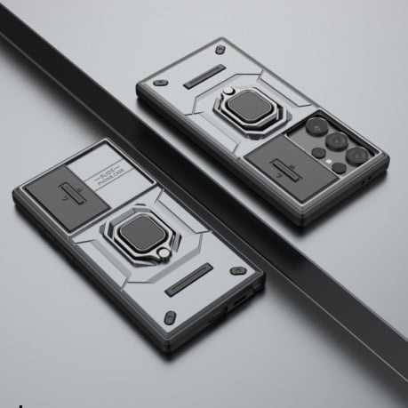 Противоударный чехол Sliding Camshield для Samsung Galaxy S24 Ultra 5G - серый