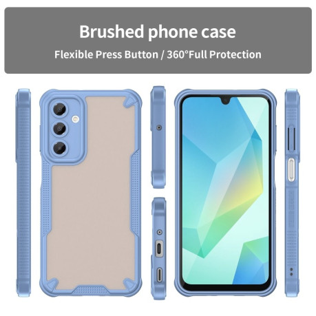 Противоударный чехол Armor Glaze PC Hybrid для Samsung Galaxy A56 5G - синий