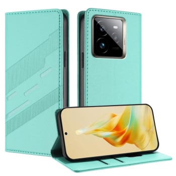 Чехол-книжка Embossed Multi-functional Wallet Retro Leather на Realme GT7 Pro - зеленый