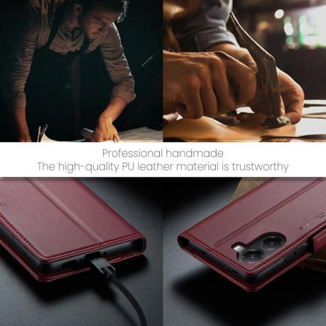 Чохол-книжка CaseMe 023 Butterfly Buckle Litchi Texture RFID Anti-theft Leather для Xiaomi Poco X7 Pro - червоний