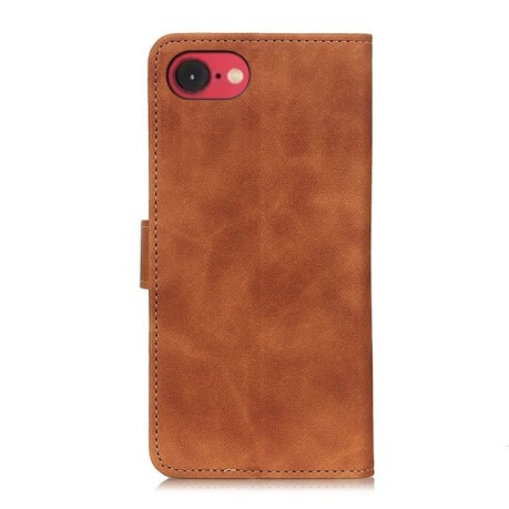 Чехол-книжка KHAZNEH Cowhide Texture на iPhone 16e - коричневый