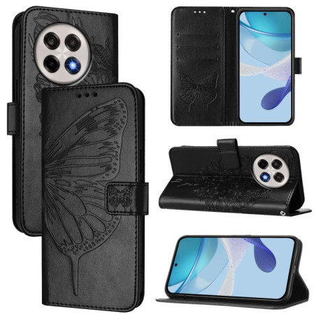 Чохол-книжка Embossed Butterfly для OnePlus 13R/Ace 5/Ace 5 Pro - чорний