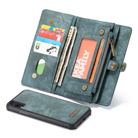Чохол-гаманець CaseMe 008 Series Zipper Style на iPhone XR - синій