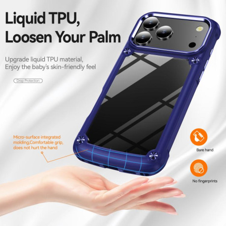 Противоударный чехол Lens Protection на iPhone 17 Pro - синий