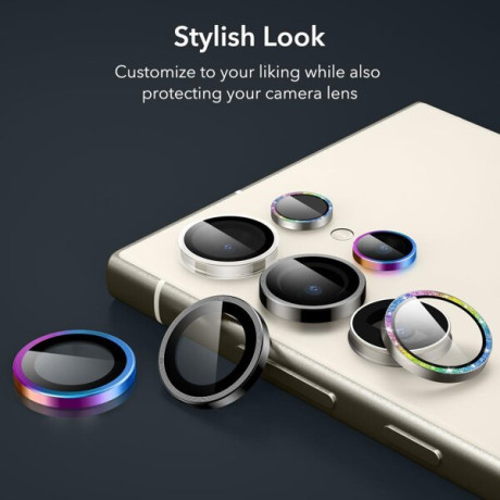 Защитное стекло для камеры ESR Camera Protector на Samsung Galaxy S24 Ultra - Transperent Black