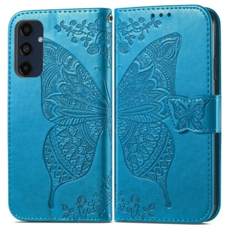 Чехол-книжка Butterfly Love Flower Embossed для Samsung Galaxy A16 - синий