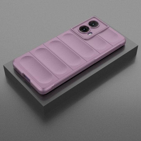 Силиконовый чехол Magic Flannel для Motorola Moto G85 5G Global - фиолетовый