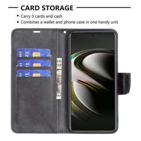 Чехол-книжка Retro Lambskin Texture для Samsung Galaxy S22 5G - черный