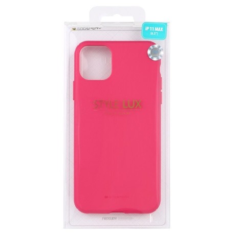 Протиударний силіконовий чохол MERCURY GOOSPERY STYLE LUX на iPhone 11 Pro Max - червоно-рожевий