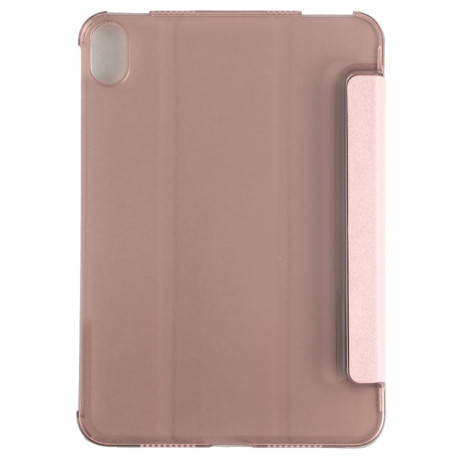 Чохол-книжка Silk Texture Three-fold на iPad mini 6 – рожеве золото