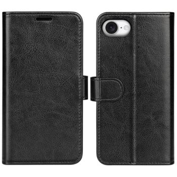Чехол-книжка R64 Texture Horizontal Flip Leather для iPhone 17e/16e - черный