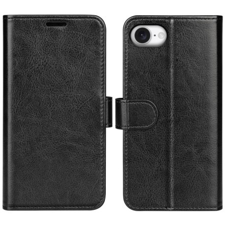 Чохол-книжка R64 Texture Horizontal Flip Leather для iPhone 16e - чорний