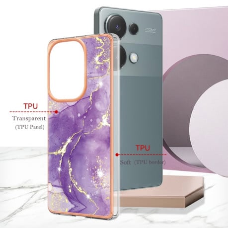Протиударний чохол Electroplating IMD для Xiaomi Redmi Note Redmi Note 14S/ 13 Pro 4G / POCO M6 Pro 4G - Purple