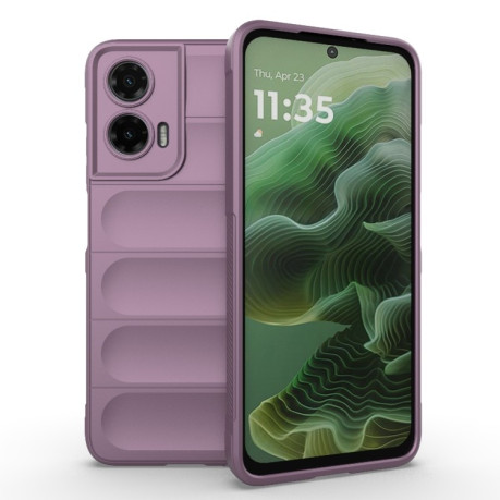 Силіконовий чохол Magic Flannel для Motorola Moto G35 5G Global - фіолетовий