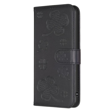 Чохол-книжка Four-leaf Clasp Embossed на Redmi Note 14 Pro 4G - чорний