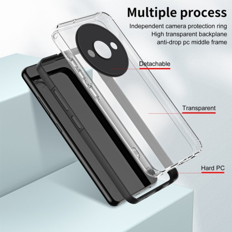 Противоударный чехол Clear Color Frame для Xiaomi Redmi A3 - черный