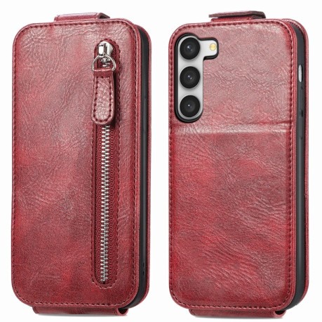 Флип-чехол Zipper Wallet Vertical для Samsung Galaxy S23 Ultra 5G - красный