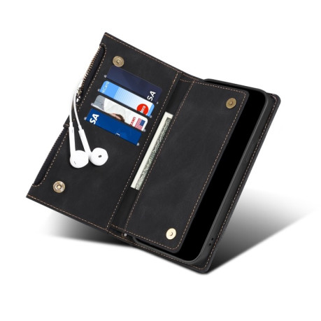 Чехол-кошелек Retro Frosted для iPhone 14 Plus - черный