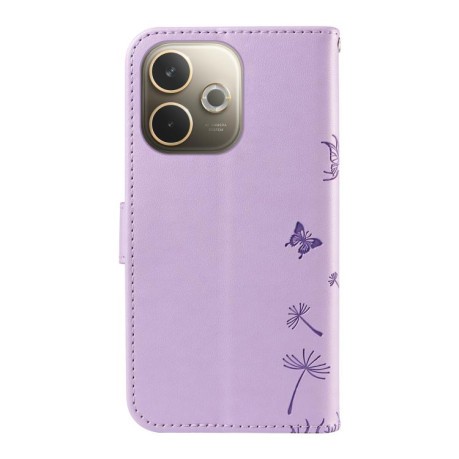 Чехол-книжка Dandelion Embossed Pattern Flip Leather для OPPO A5 Pro 5G Global - фиолетовый