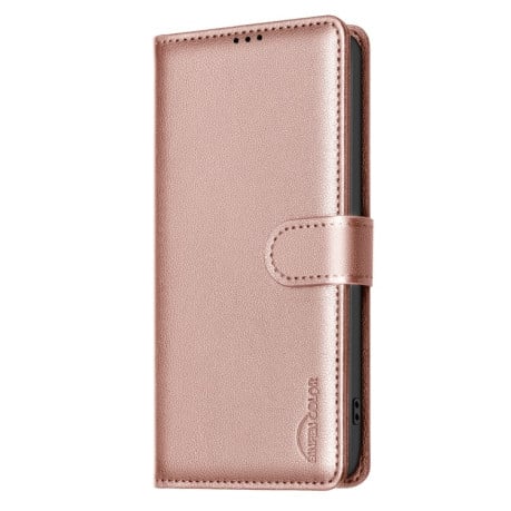 Чехол-книжка Litchi Texture RFID Anti-theft Leather на Realme C75 4G - золотой