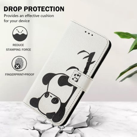 Чохол-книжка Colored Drawing Pattern для iPhone 16e - Panda