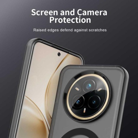 Протиударний чохол Candy Magsafe PC Hybrid TPU для Realme 14 Pro+ 5G - чорний