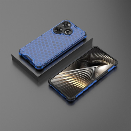 Противоударный чехол Honeycomb на  Xiaomi Poco F6 - синий