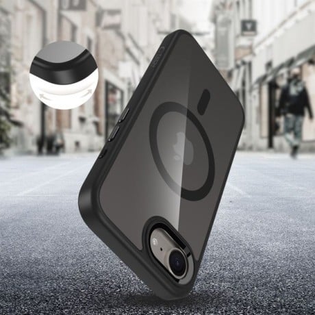 Чехол Tech-Protect MagMat MagSafe для iPhone 16e - Black-Transparent