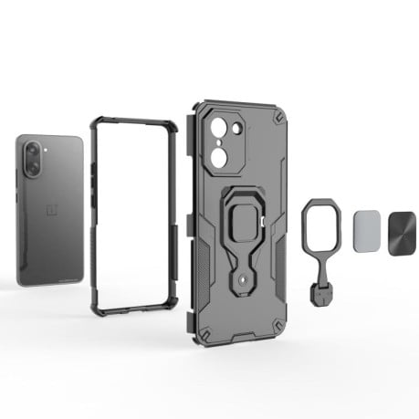 Протиударний чохол Metal Kickstand TPU Hybrid PC на OnePlus Ace 5 Racing / Nord CE5 - сірий
