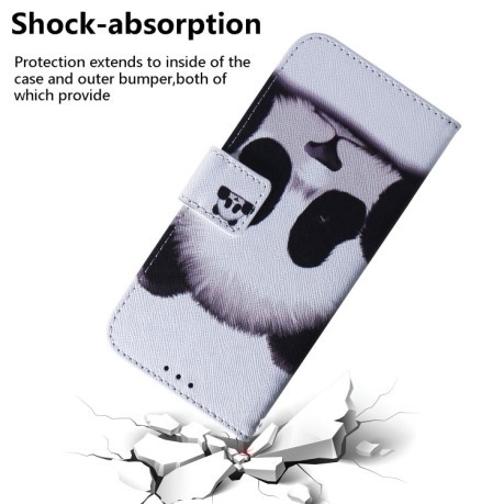 Чехол-книжка Coloured Drawing для Samsung Galaxy A34 5G - Panda
