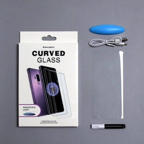 Защитное 3D стекло с поддержкой отпечатка с УФ лампой UV Liquid Curved Full Glue для Samsung Galaxy Note 10+ Plus