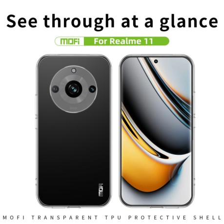 Ультратонкий чохол MOFI Ming Series для Realme 11 Pro 5G - прозорий