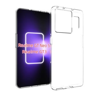 Противоударный чехол Waterproof Texture для Realme GT Neo 5 5G / GT3 5G - прозрачный