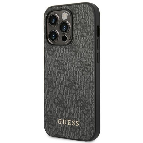 Оригінальний чохол Guess 4G Metal Gold Logo для iPhone 14 Pro Max - grey