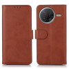 Чехол-книжка Cow Texture для Xiaomi Poco F7 Pro / F7 Ultra Global - коричневый