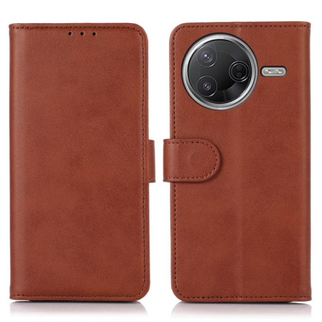 Чохол-книжка Cow Texture для Xiaomi Poco F7 Pro / F7 Ultra Global - коричневий