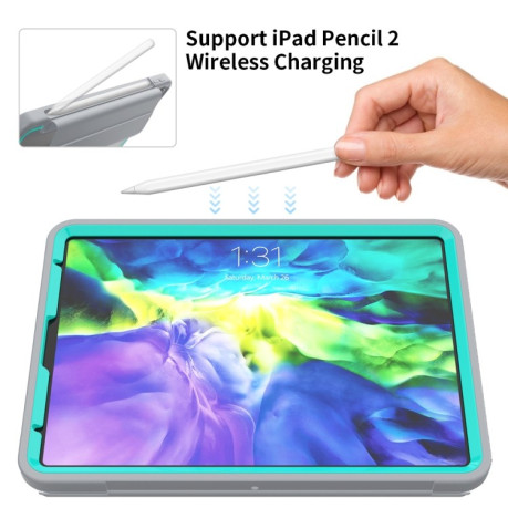 Чехол-книжка Smart Acrylic + TPU для iPad Air 4 2020//Pro 11 2020/2018 - серо-голубой