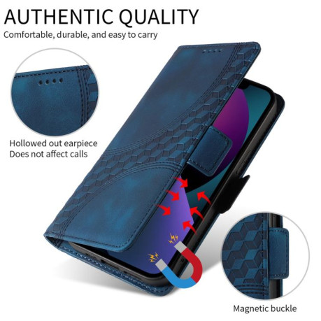 Чехол-книжка Embossed Rhombus Starry Leather для Motorola Moto G15 / G15 Power - синий