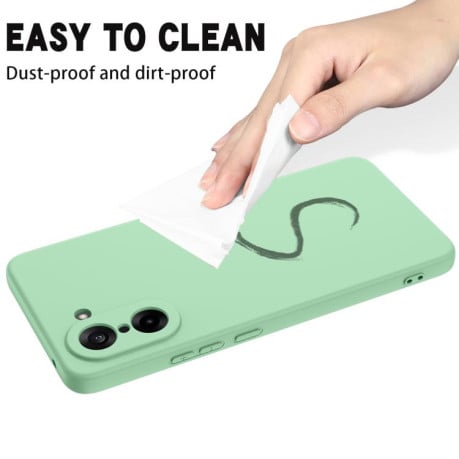 Силиконовый чехол Solid Color Liquid Silicone на OnePlus Nord CE5/Ace 5 Racing - зеленый