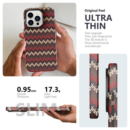 Чехол Textile Texture Matte Ultra-thin для iPhone 15 Pro Max - красный