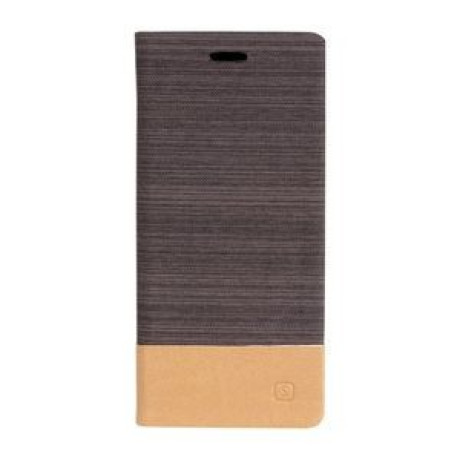 Чехол-книжка Canvas Pattern Black на Samsung Galaxy S8-коричневый
