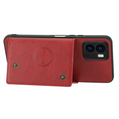 Противоударный чехол Double Buckle для Vivo Y15s - красный