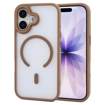 Матовый чехол Gebei Jazz с мягким покрытием и MagSafe для iPhone 17 — коричневый