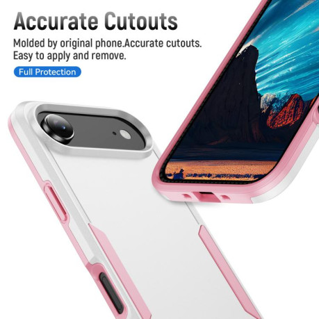 Противоударный чехол Heavy Duty Armor для iPhone Air - White+Pink
