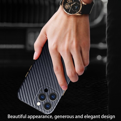 Противоударный чехол R-JUST Carbon для iPhone 13 Pro Max - черный