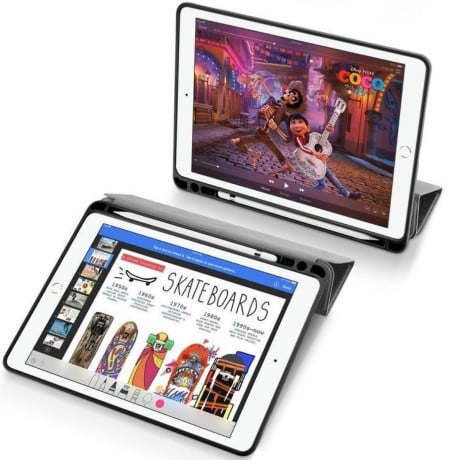 Противоударный чехол- книжка DUX DUCIS DOMO Series Side Flip Tri-Fold Foldable на iPad Air 2019/ iPad Pro 10.5- серый