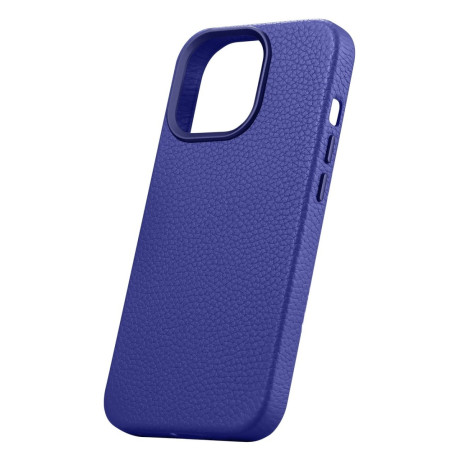 Шкіряний чохол iCarer Litchi Premium для iPhone 14 Pro Max - синій